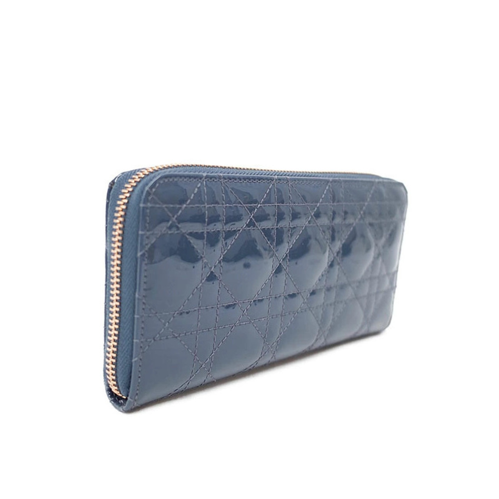 Dior Round Long Cannage Zipper Lady Wallet
